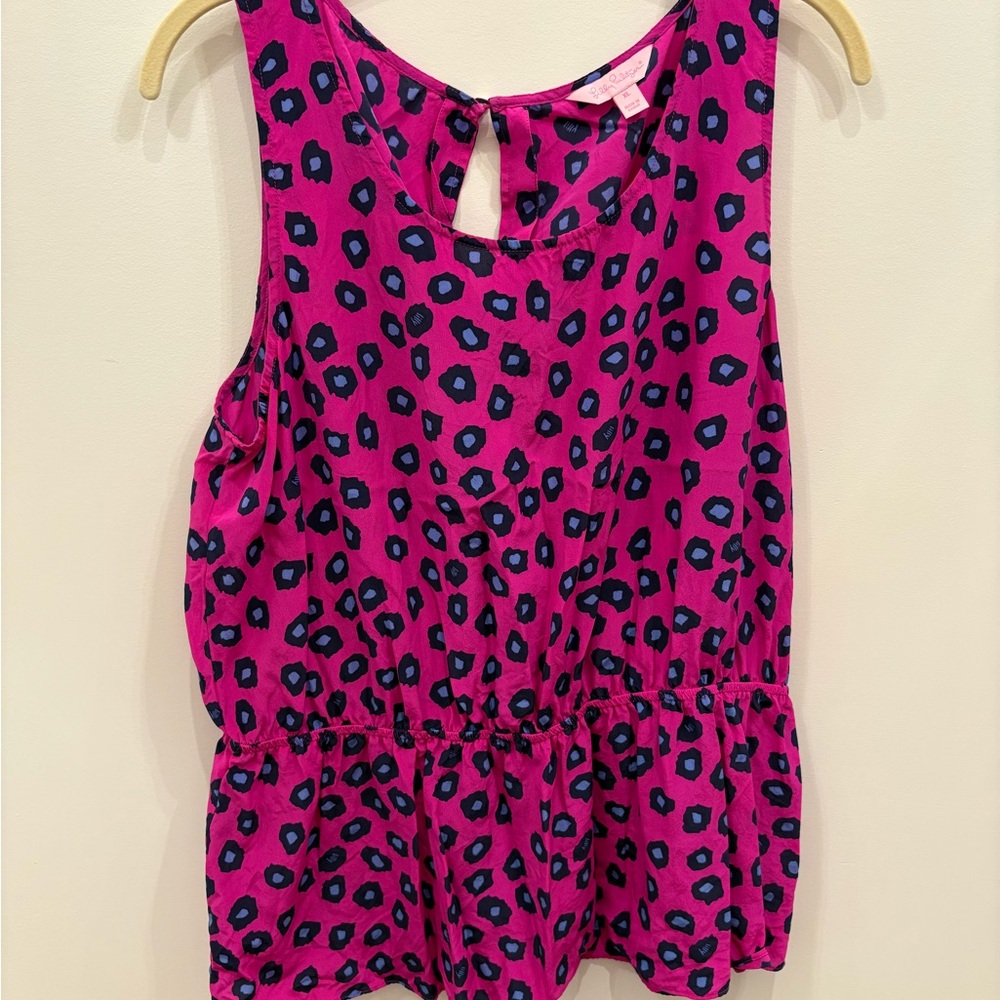 Lilly Pulitzer Pink and Blue Sleeveless Top
